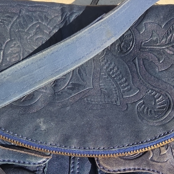 LUCKY BRAND Stash "Ramblin' Rose" shoulder bag 100% Lamb Leather - Picture 11 of 13